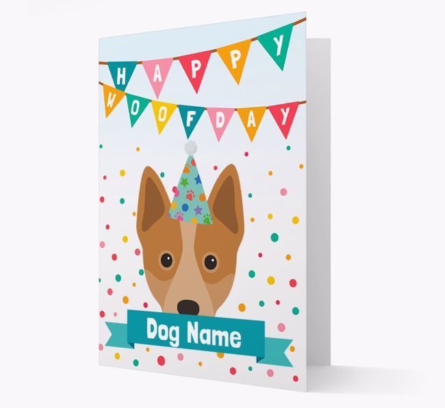 Personalized Card 'Happy Woofday {dogsName}' with {breedCommonName} Icon